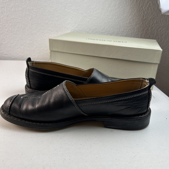 Ciro Schiano Black Leather Handmade Italy Loafers Shoes Mens US 10.5 - Picture 11 of 12